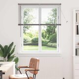 vidaXL Okenska roleta z zavesami Srebrna 80 x 130 cm Aluminij | Shoptok.si