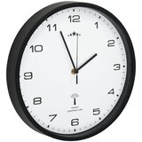  Radijski upravljan zidni sat s kvarcnim mehanizmom 31 cm crno bijeli | Eponuda.ba