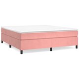  Okvir za krevet s oprugom ružičasti 200x200 cm baršunasti | shoptok.hr