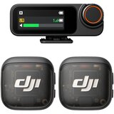 Dji mikrofon, Mic 3 (2TX + 1RX + CC), prenos zvuka do 250 m, 5,5 sati snimanja, 48 kHz 24 bita, OLED displeј, crna | Eponuda.com