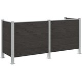  Ograda za kante za smeće Siva 237 x 85 x 115 cm Aluminij i WPC | shoptok.hr