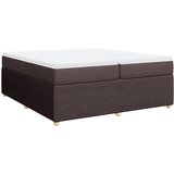 vidaXL Box spring postelja z vzmetnico temno rjav 200x200 cm blago, (21310138) | Shoptok.si
