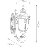 Elstead Lighting Elstead Philadelphia 1 luč Zunanja srednja stenska svetilka Stara bronasta IP44, E27, (22099990) | Shoptok.si