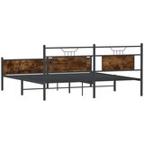 vidaXL Metalni okvir kreveta bez madraca boja hrasta 180x200 cm | shoptok.hr