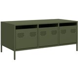 Maison Chic Klubska mizica - kavna mizica - Nizka mizica olivno zelena 101,5x50x43,5 cm valjano jeklo, (21754135) Cene