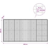  Gabion s žicom debljine 3,5 mm i mrežom 5x10 cm 400x30x200 cm | shoptok.hr