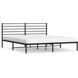  Metalni okvir za krevet s uzglavljem crni 200x200 cm | shoptok.hr