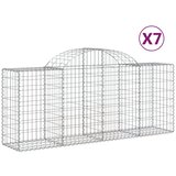  Lučne gabionske košare 7 kom 200x50x80/100 cm pocinčano željezo | shoptok.hr