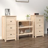 The Living Store Komoda 2 kosa 40x35x80 cm trdna borovina - Komoda, (21663588) Cene