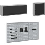  Set crnog čeličnog radnog stola od 8 dijelova | shoptok.hr