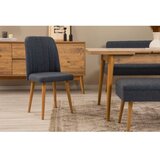Hanah home vina 03 1048 atlantic pine dark blue (produžni trpezarijski sto, stolice i konzola set (7 komada)