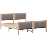  Okvir kreveta Smeđa i taupe 160 x 200 cm Masivna borovina | Eponuda.com