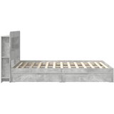  Okvir kreveta s pohranom s ladicama Betonska siva 135 x 190 cm | shoptok.hr