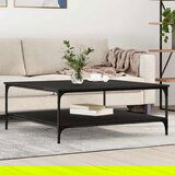 vidaXL Kava Stol Crni hrast 100 x 100 x 40 cm Konstruirano drvo Cijene