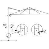  Konzolni vrtni suncobran s aluminijskim stupom 300 cm antracit | shoptok.hr
