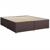  Krevet s oprugama i madracem tamnosmeđi 200x200 cm od tkanine | shoptok.hr
