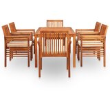  7-dijelni vrtni blagovaonski set s jastucima bagremovo drvo | shoptok.hr