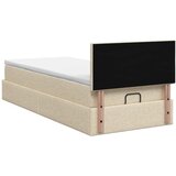  Podesivi krevet s madracem Krem 80 x 200 cm Tkanina - Krem 80 x 200 cm Prošiveno gumbima | shoptok.hr