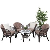  Garnitura namještaja Havana smeđa / Cappuccino 4+1 | shoptok.hr