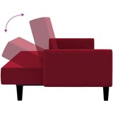  Dvosjed na razvlačenje crvena boja vina baršunasti | shoptok.hr