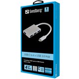 Sandberg Pretvornik USB-C na 4xUSB 3.0 hub | Shoptok.si