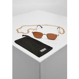 Urban Classics Accessoires Kalymnos Chain Sunglasses Gold/Brown | Shoptok.si