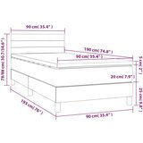  Box spring s madracem LED tamnosivi 90x190 cm tkanina | shoptok.hr