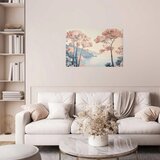  Plakat - Ocean Cliffs and Trees Delicate Motif in Pastel Colors 90x60 Bez okvira | shoptok.hr