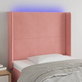  LED uzglavlje ružičasto 83x16x118/128 cm baršunasto | Eponuda.ba
