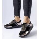 Gemre Black and grey leather Castelfidardo sneakers | Eponuda.ba