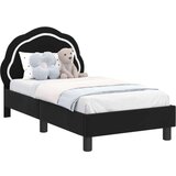  Posteljica za malčke z vzglavjem Črna 70 x 140 cm Žamet, (5000105460) | Shoptok.si