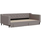 vidaXL Izvlečna dnevna postelja s predali taupe 100x200 cm blago, (20787901) | Shoptok.si