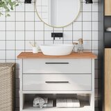 vidaXL Kopalniški pult 100x60x2,5 cm trdna bukovina | Shoptok.si