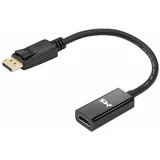 Ms CABLE Display port - HDMI F adapter, 20cm, 4K/30Hz, V-HD300, crni