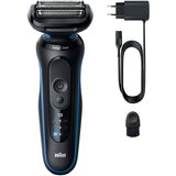 Braun Brivnik Series 5 52-B1000s za in mokro suho britje, modre barve | Shoptok.si