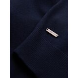 Ombre Men's soft knit polo shirt with contrasting stripes - navy blue | shoptok.hr