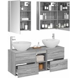  Set namještaja za kupaonicu 5 kom. Siva Sonoma | shoptok.hr