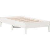 vidaXL Posteljni okvir bel 90x190 cm trdna borovina, (21018272) Cene