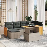 vidaXL 7-dijelni set vrtnih sofa sivi od poliratana | shoptok.hr