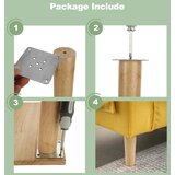 VIDETOL 4x 40 cm lesene noge za pohištvo | Shoptok.si