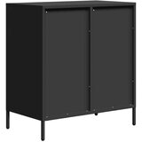 vidaXL Komoda crna 68x39x73,5 cm hladno valjani čelik | shoptok.hr