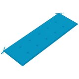  Klop Batavia z modro blazino 150 cm trdna tikovina, (20658318) | Shoptok.si