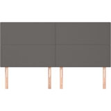  Uzglavlje sivo 180x5x118/128 cm umjetna koža | shoptok.hr