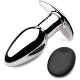 Master Series Chrome Blast 7X Rechargeable Butt Plug with Remote Small Cene