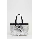 Calvin Klein Jeans dvostrana torba boja: srebrna | shoptok.hr