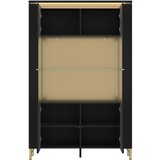 Mömax Vitrina Norica, Črna/zlato | Shoptok.si