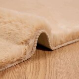  Faux Rabbit Fur Rug Sivo-smeđa 80 x 150 cm Poliester | shoptok.hr