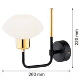  Argon 8032 - Zidna lampa RAVELLO 1xE14/15W/230V crna/zlatna | Eponuda.com