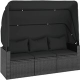  4-dijelni set vrtnih sofa od poliratana s jastucima crni | shoptok.hr