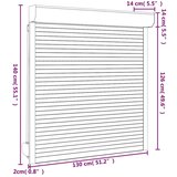vidaXL Rolete aluminijske 130 x 140 cm bijele | shoptok.hr
